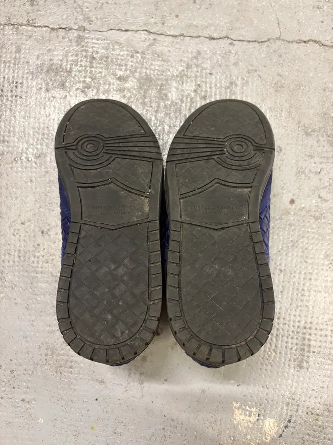FW2019 Bottega Veneta Navy Suede High-Top Sneakers FyrIRJE 7