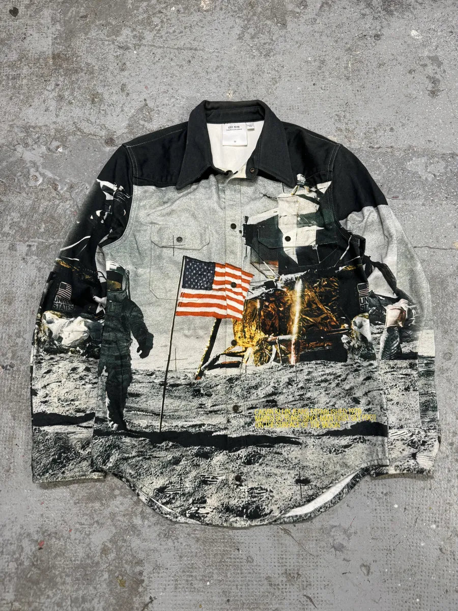FW2019 Calvin Klein Est 1978 Moon Landing Shirt Jacket MmuBexV 0