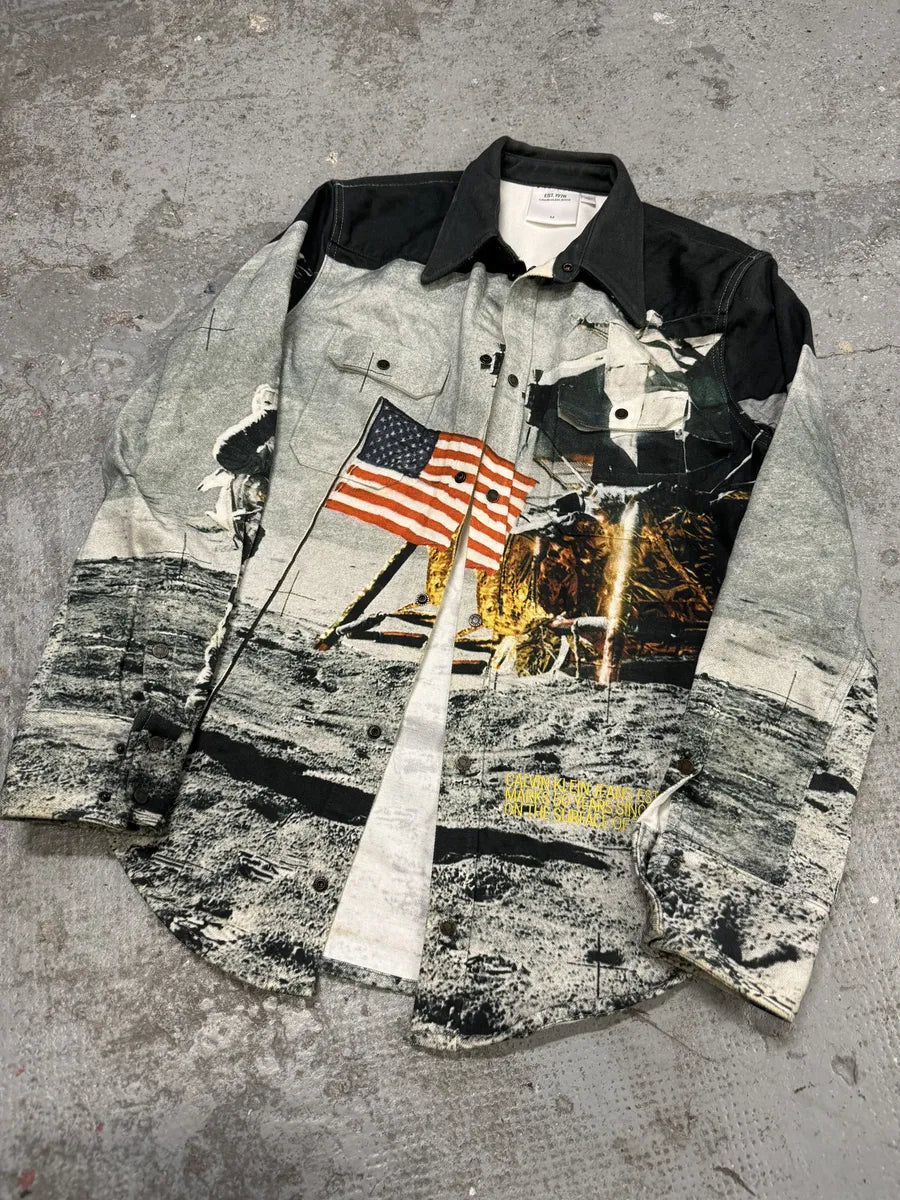FW2019 Calvin Klein Est 1978 Moon Landing Shirt Jacket MmuBexV 7