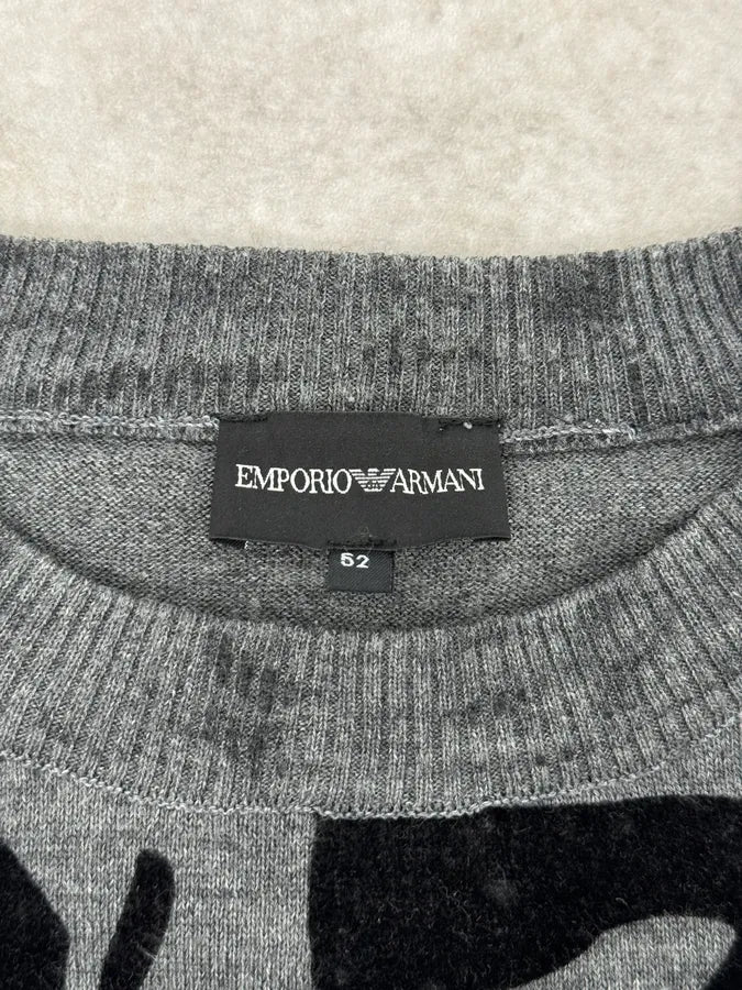 FW2014 Emporio Armani Abstract Skyscrapers Grey Sweater gIdMAgg 6