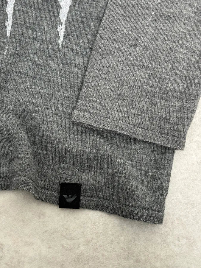 FW2014 Emporio Armani Abstract Skyscrapers Grey Sweater gIdMAgg 7