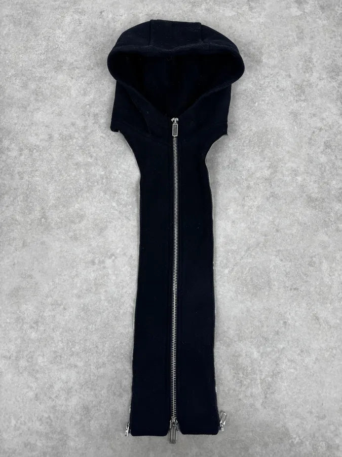 FW2019 Emporio Armani Navy Wool Layers Long Jacket FxjIgFf 9