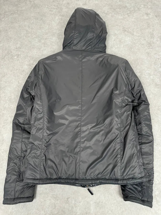 FW2019 Emporio Armani Reversible Asymmetrical Quilted Leather Jacket EdNyeuB 12