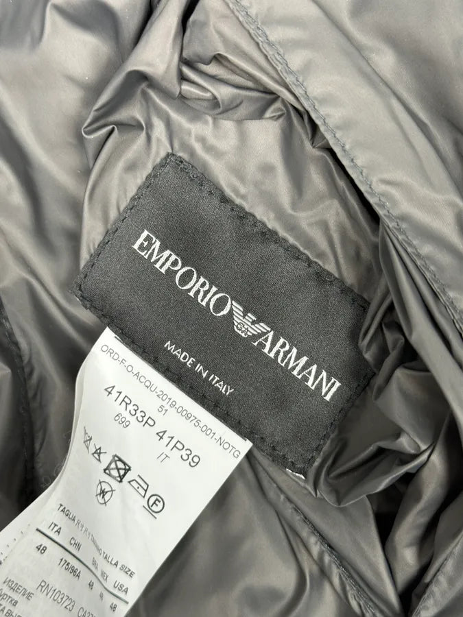 FW2019 Emporio Armani Reversible Asymmetrical Quilted Leather Jacket EdNyeuB 13