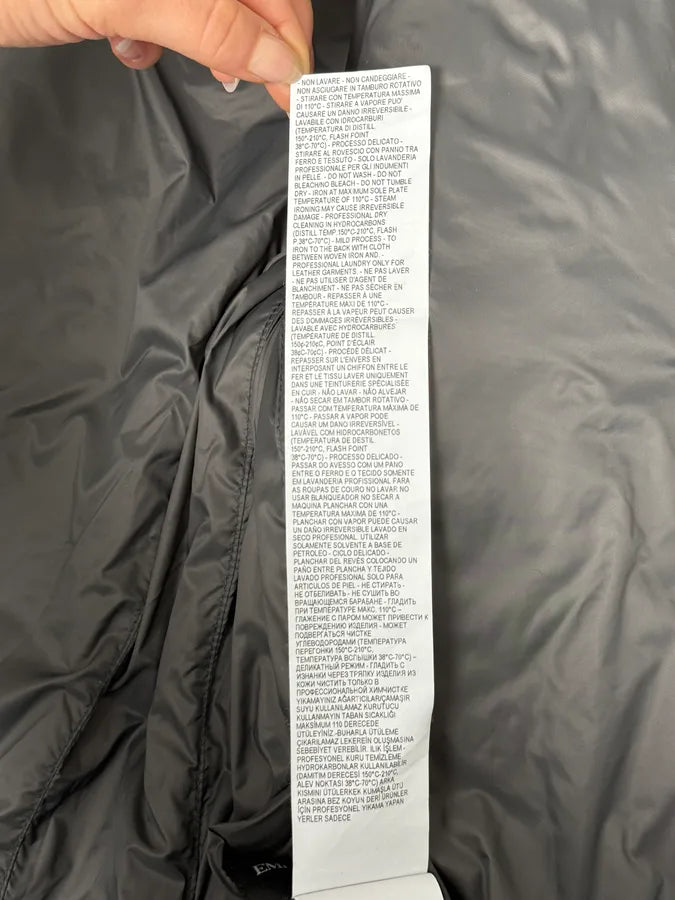 FW2019 Emporio Armani Reversible Asymmetrical Quilted Leather Jacket EdNyeuB 16