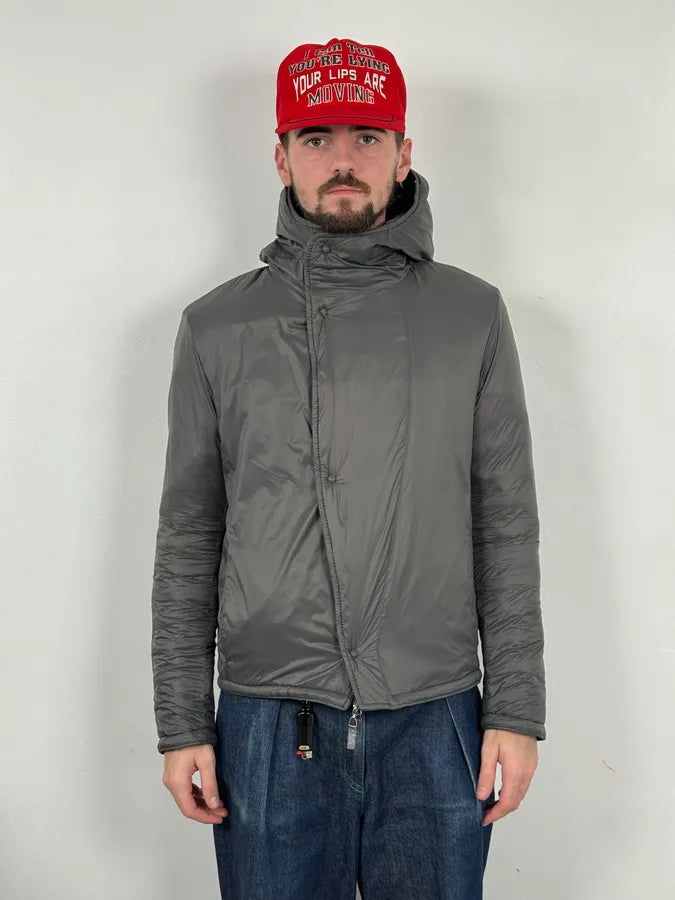 FW2019 Emporio Armani Reversible Asymmetrical Quilted Leather Jacket EdNyeuB 4