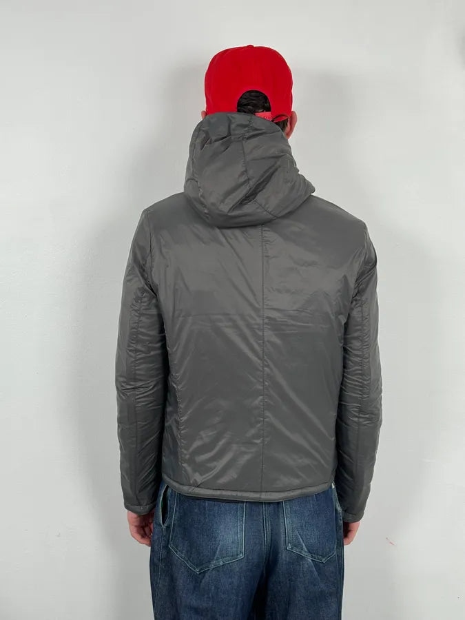 FW2019 Emporio Armani Reversible Asymmetrical Quilted Leather Jacket EdNyeuB 5