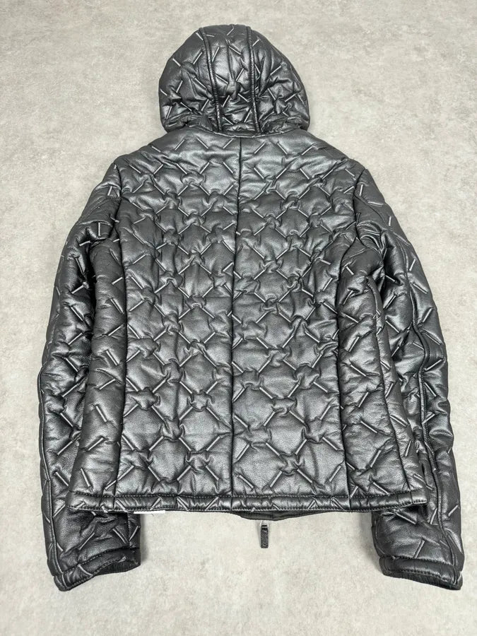 FW2019 Emporio Armani Reversible Asymmetrical Quilted Leather Jacket EdNyeuB 9