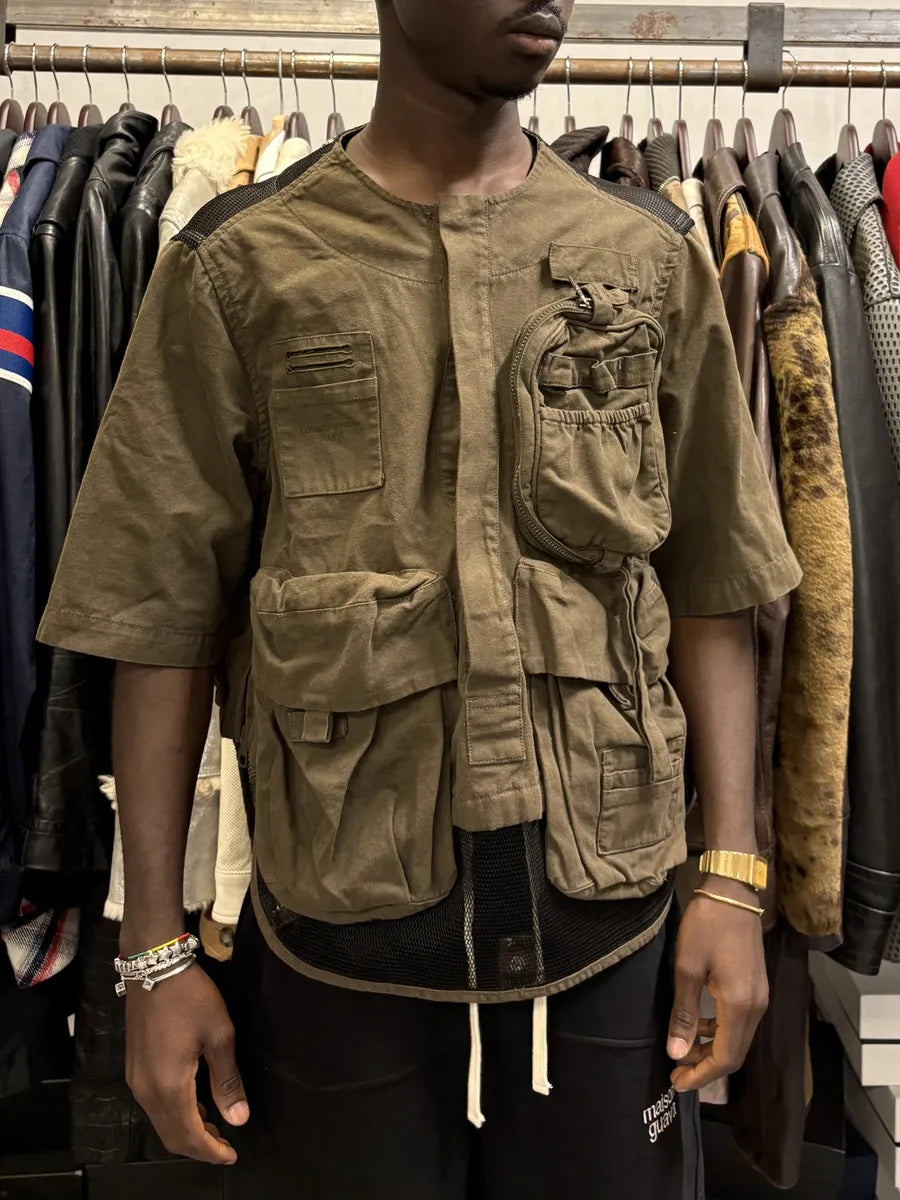 FW2019 Louis Vuitton Khaki Green 3D Pockets Vest Jacket by Virgil Abloh nLAuFNK 1