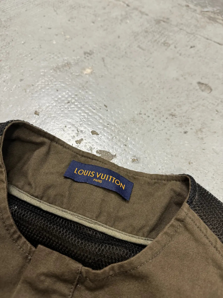 FW2019 Louis Vuitton Khaki Green 3D Pockets Vest Jacket by Virgil Abloh nLAuFNK 12