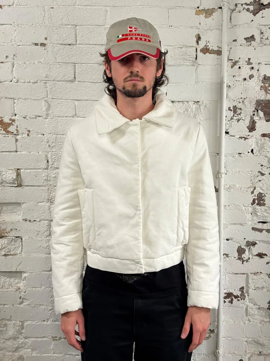 AW2005 Maison Martin Margiela White Cotton Quilted Puffer Jacket bOKbABf 1