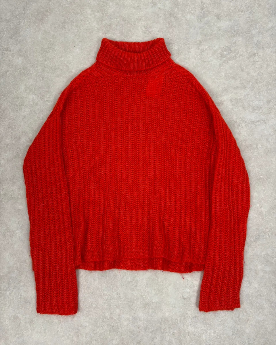 FW2019 Marni Red Mohair Turtleneck Sweater ytSFMIR 0