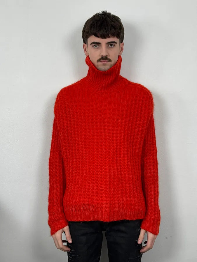 FW2019 Marni Red Mohair Turtleneck Sweater ytSFMIR 1