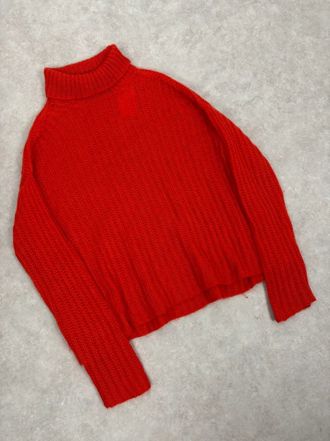 FW2019 Marni Red Mohair Turtleneck Sweater ytSFMIR 3
