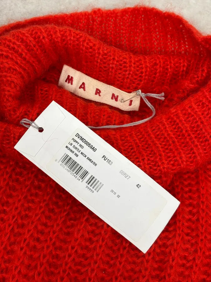 FW2019 Marni Red Mohair Turtleneck Sweater ytSFMIR 9