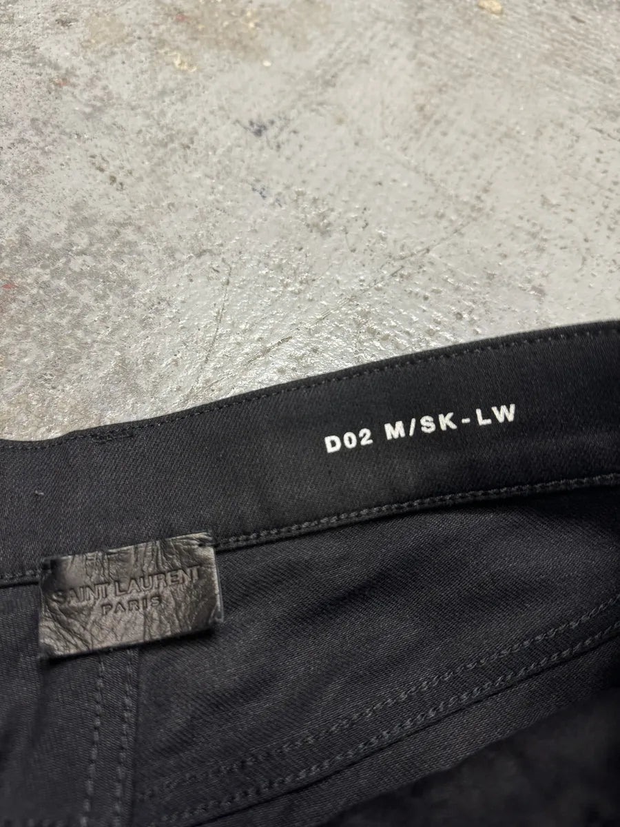FW2019 Saint Laurent Paris Black Denim Slim Jeans (S) rogsWxn 6