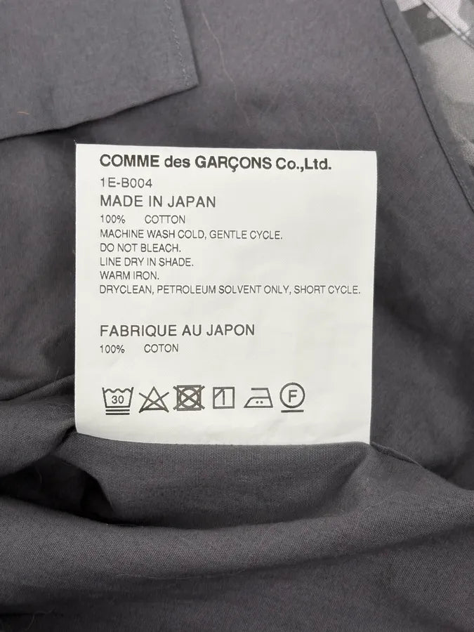 FW2020 Comme des Garçons Black Grey Camo Shirt uFAyLrj 10