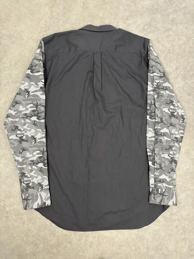 FW2020 Comme des Garçons Black Grey Camo Shirt uFAyLrj 5