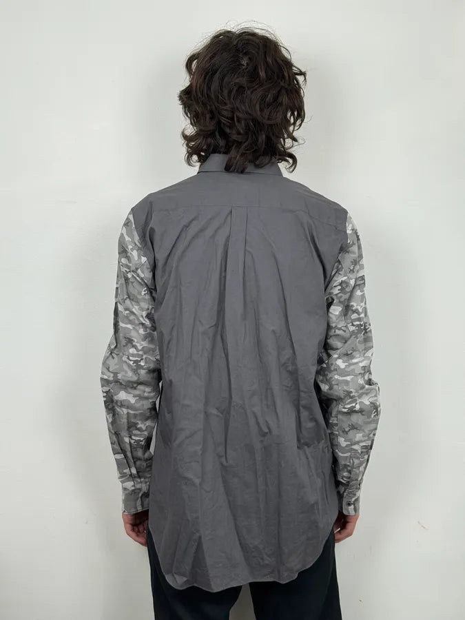 FW2020 Comme des Garçons Black Grey Camo Shirt uFAyLrj 2