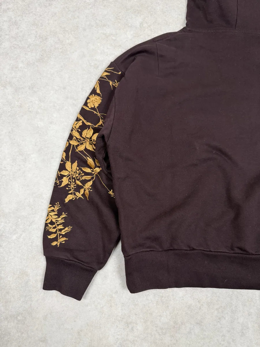 FW2020 Dries Van Noten Aubergine Purple Floral Embroidered Hoodie KAQoBON 5