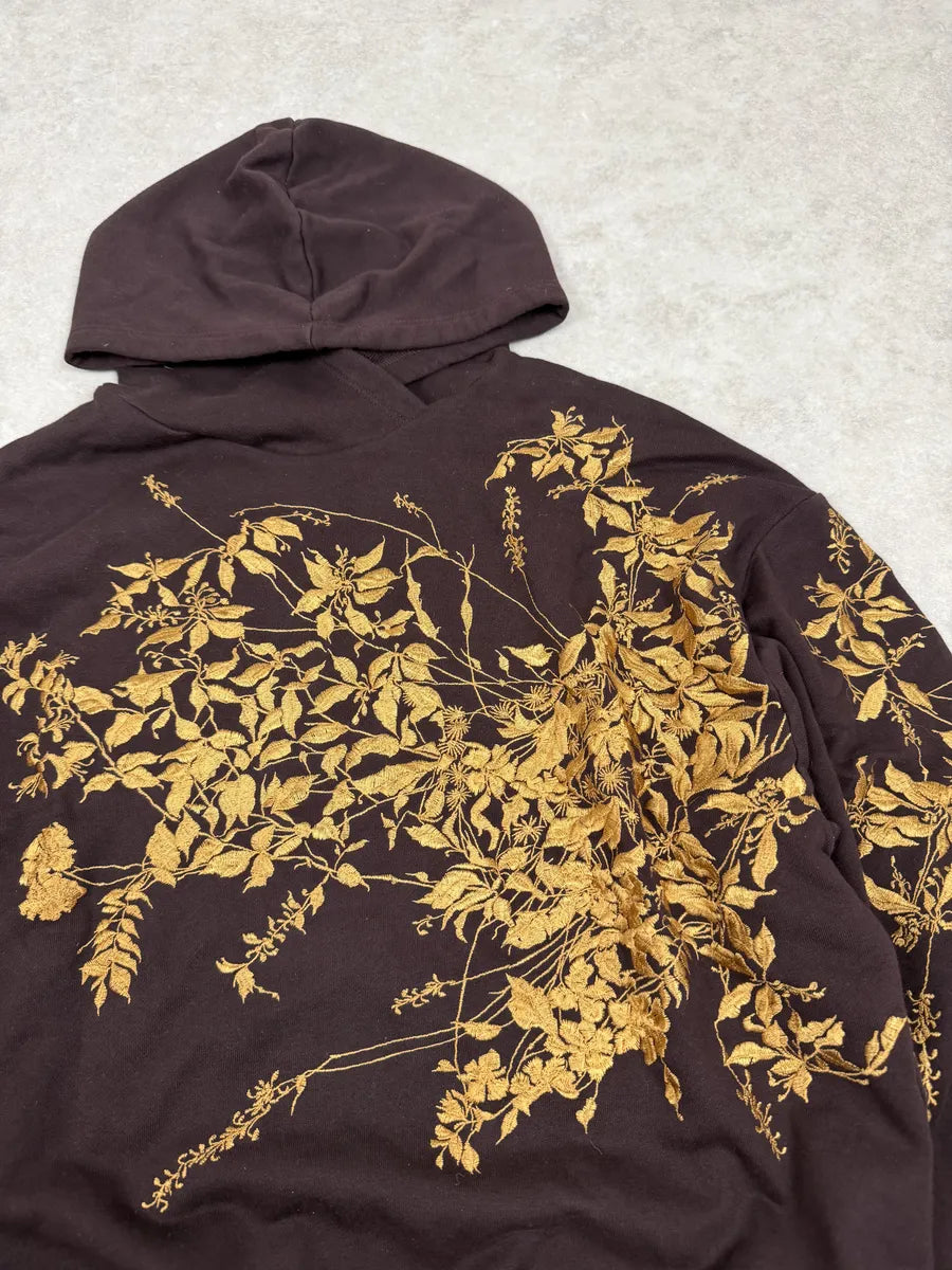 FW2020 Dries Van Noten Aubergine Purple Floral Embroidered Hoodie KAQoBON 7