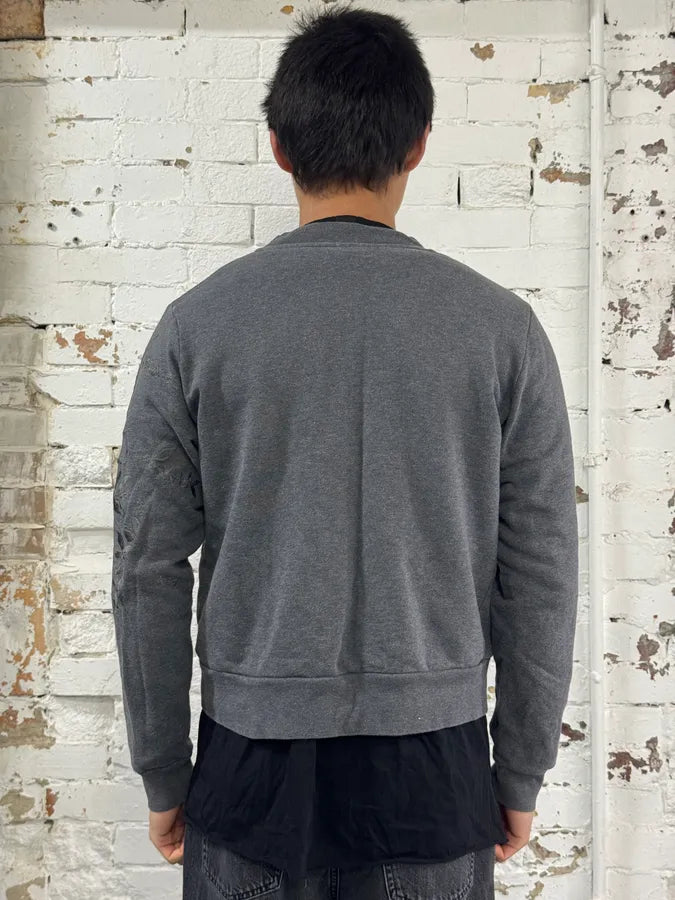 FW2020 Dries Van Noten Floral Grey Zip-up Sweater IuraUbb 2