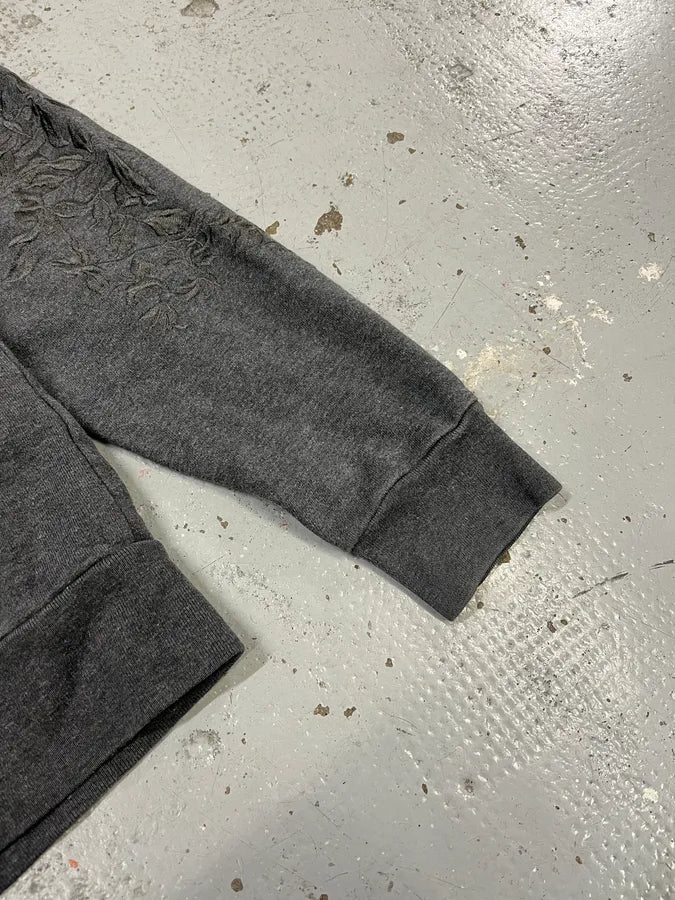 FW2020 Dries Van Noten Floral Grey Zip-up Sweater IuraUbb 5