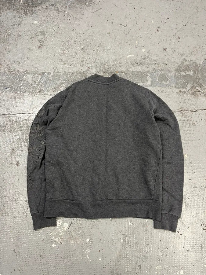 FW2020 Dries Van Noten Floral Grey Zip-up Sweater IuraUbb 6