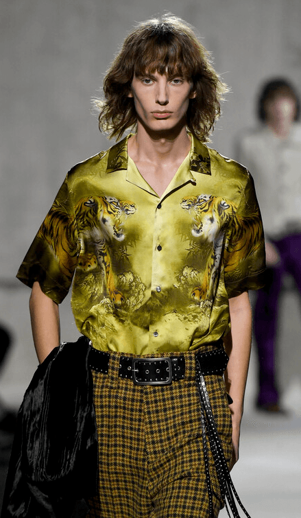 FW2020 Dries Van Noten Tiger Gold Shirt arSlpmN 0