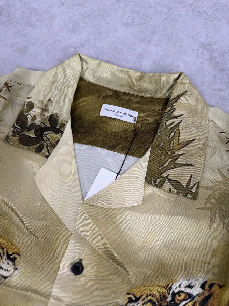 FW2020 Dries Van Noten Tiger Gold Shirt arSlpmN 10