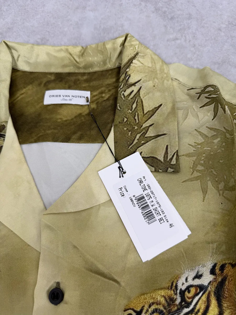 FW2020 Dries Van Noten Tiger Gold Shirt arSlpmN 11