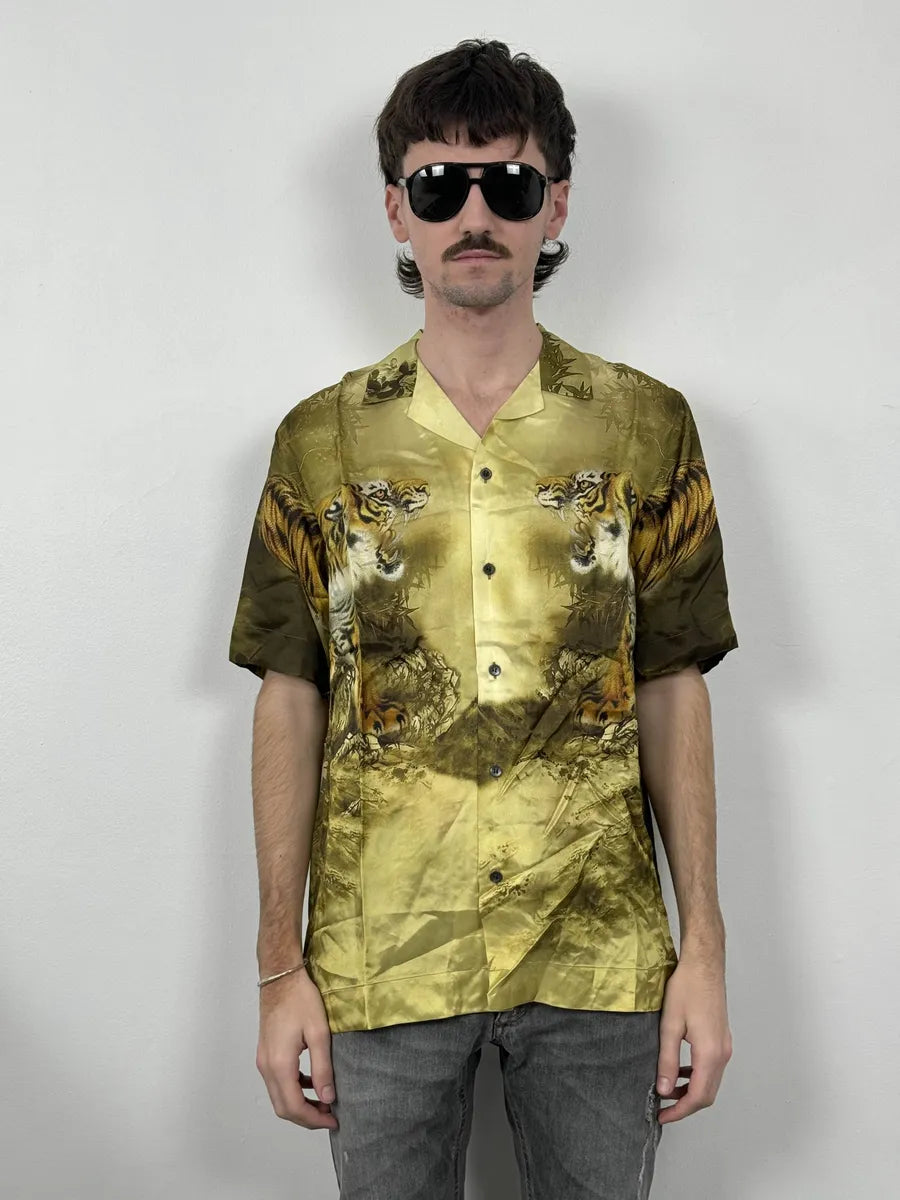 FW2020 Dries Van Noten Tiger Gold Shirt arSlpmN 3