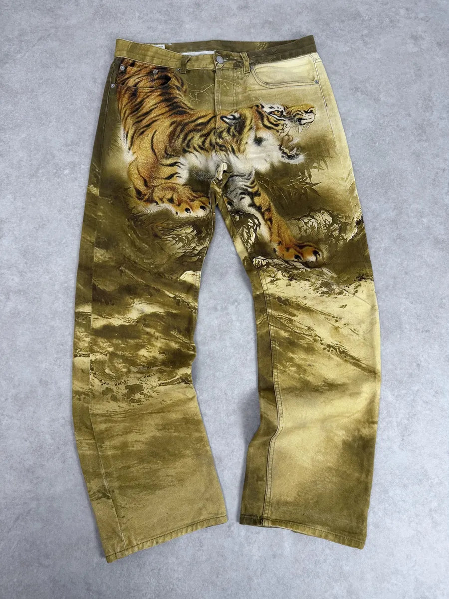 FW2020 Dries Van Noten Tiger Yellow Gold Pants – Dolce Vita Hub