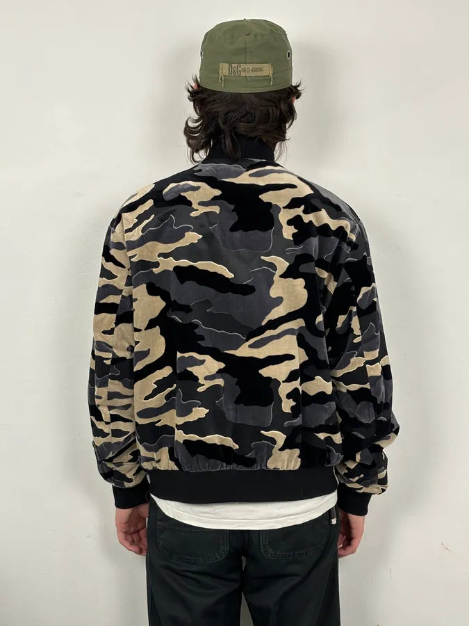 FW2020 Emporio Armani Camo Velvet Padded Bomber Jacket VDfMAEQ 1