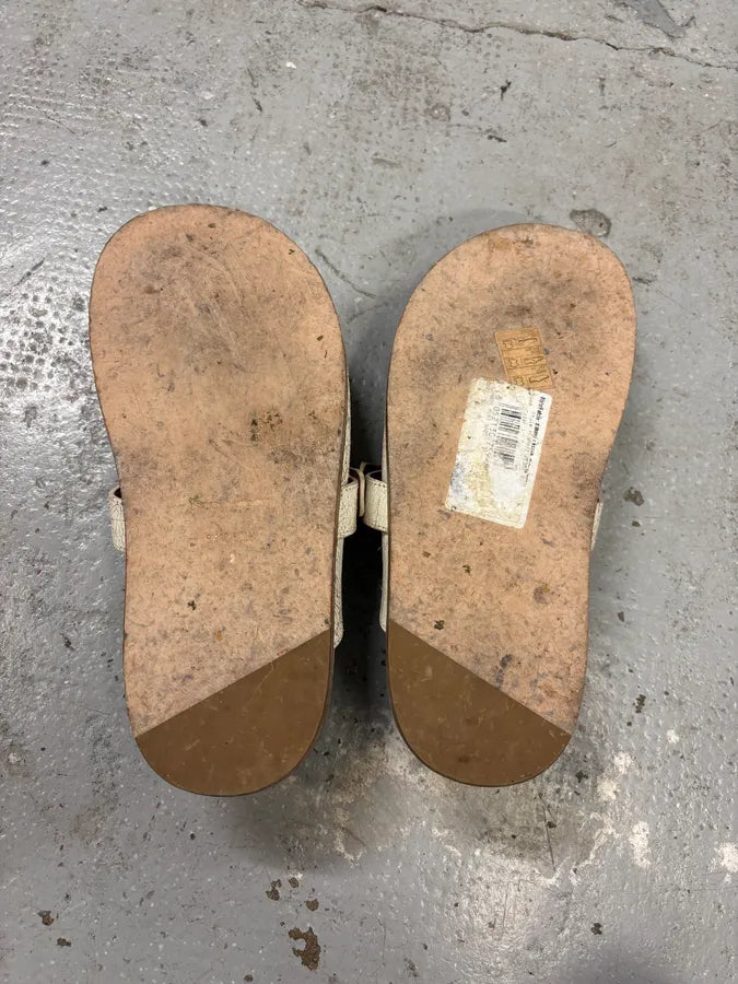 FW2020 Emporio Armani White Cracked Leather Mule Sabot (37eu/us5) iaNljSD 5