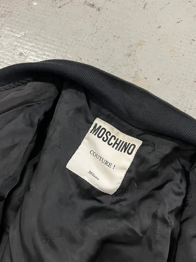 FW2020 Moschino Technical Multi-Pocket Black Bomber Jacket MCADjSF 8