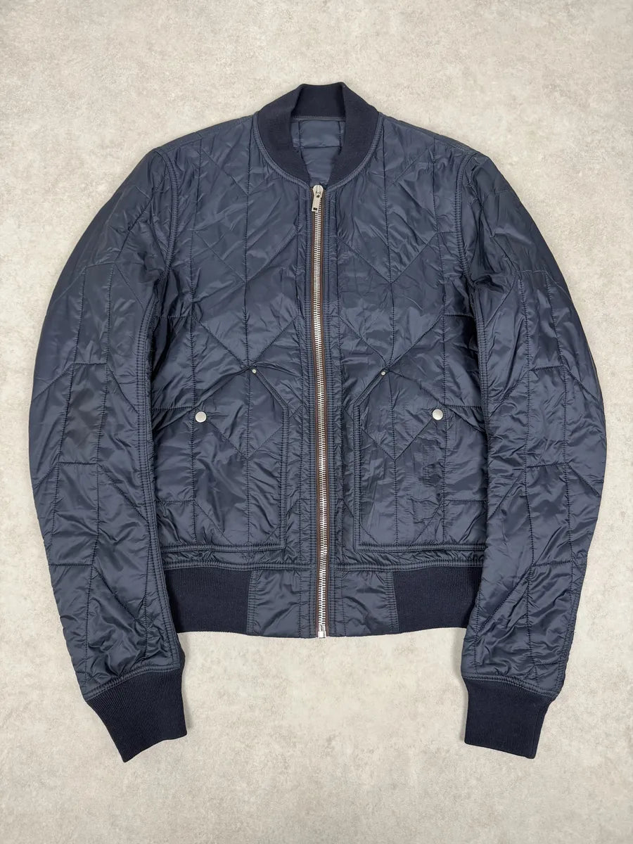 FW2020 Rick Owens Performa Lapis Navy Quilted Puffer Jacket IMJMoYE 0