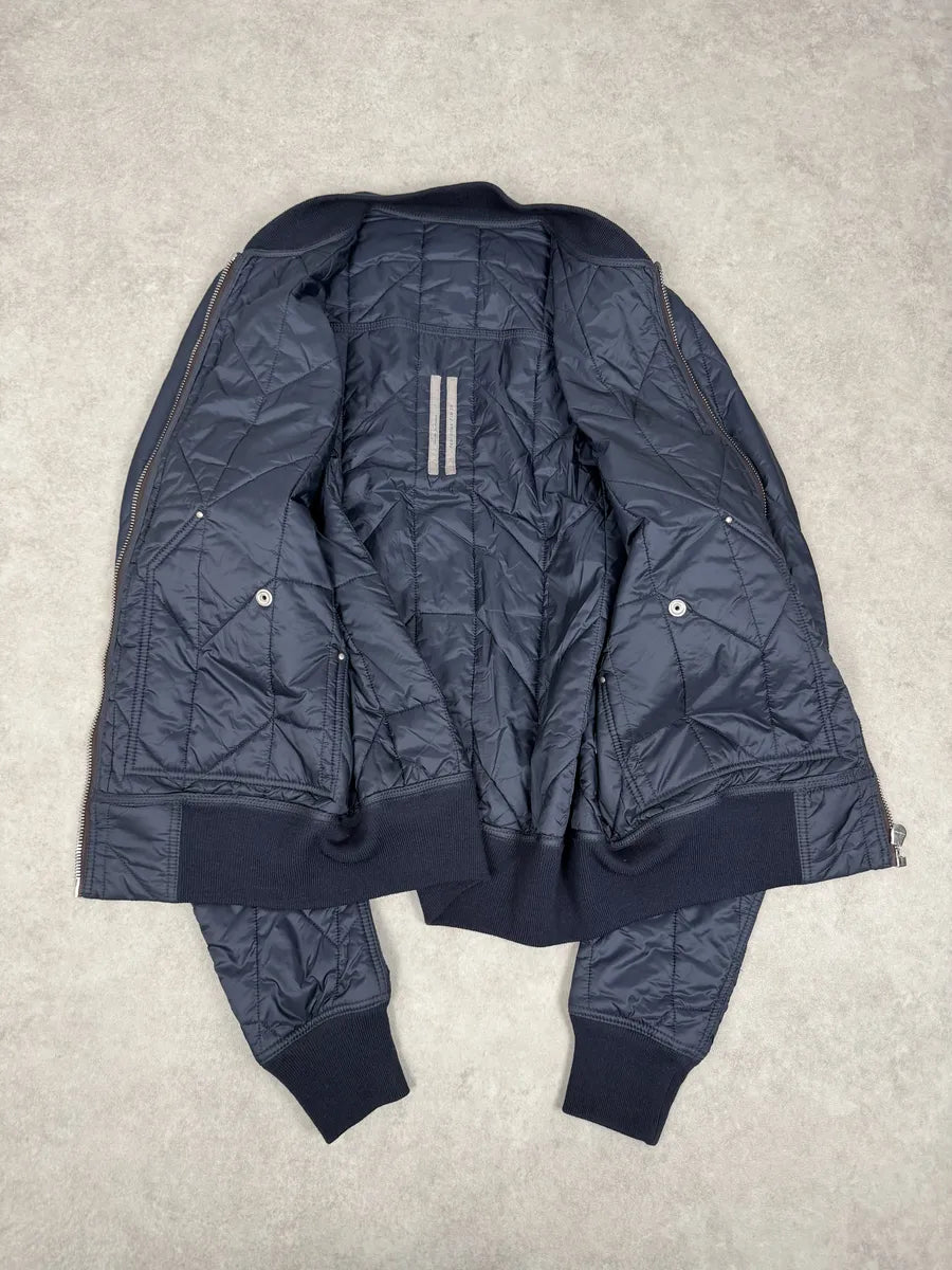 FW2020 Rick Owens Performa Lapis Navy Quilted Puffer Jacket IMJMoYE 11