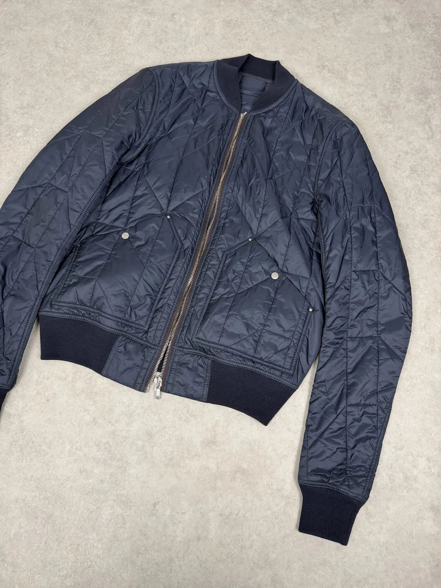 FW2020 Rick Owens Performa Lapis Navy Quilted Puffer Jacket IMJMoYE 12