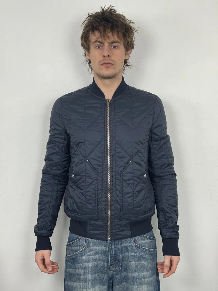 FW2020 Rick Owens Performa Lapis Navy Quilted Puffer Jacket IMJMoYE 2