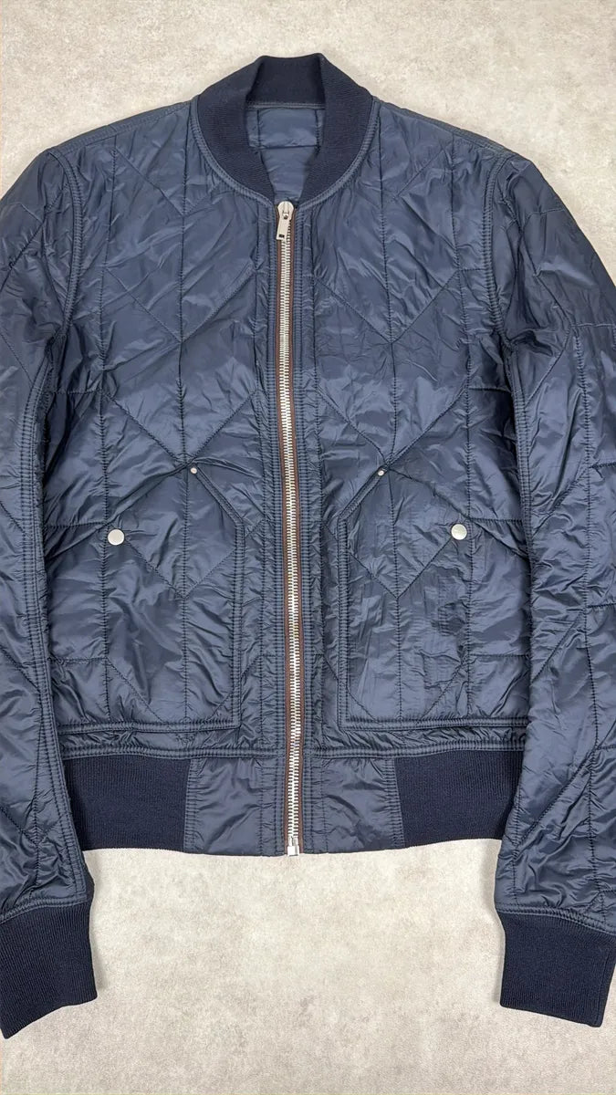 FW2020 Rick Owens Performa Lapis Navy Quilted Puffer Jacket IMJMoYE 7