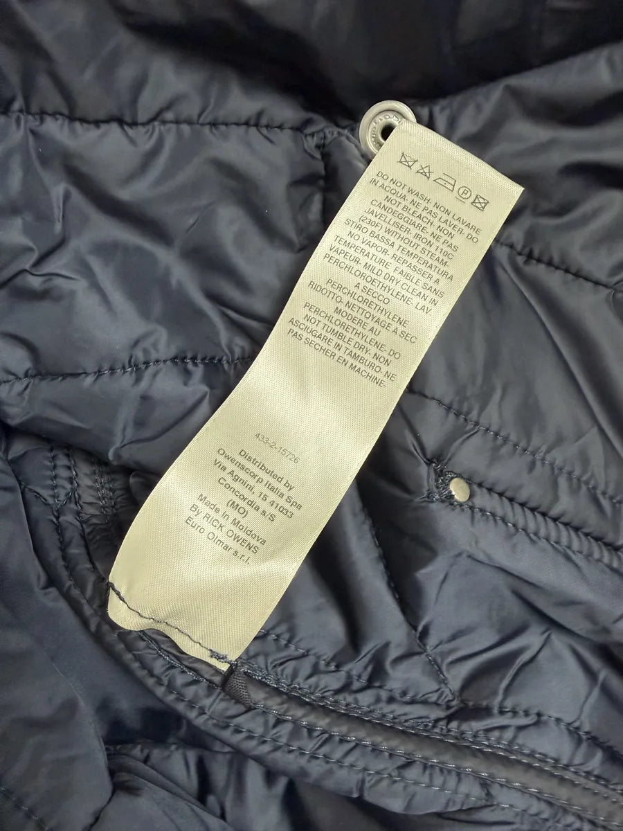 FW2020 Rick Owens Performa Lapis Navy Quilted Puffer Jacket IMJMoYE 8