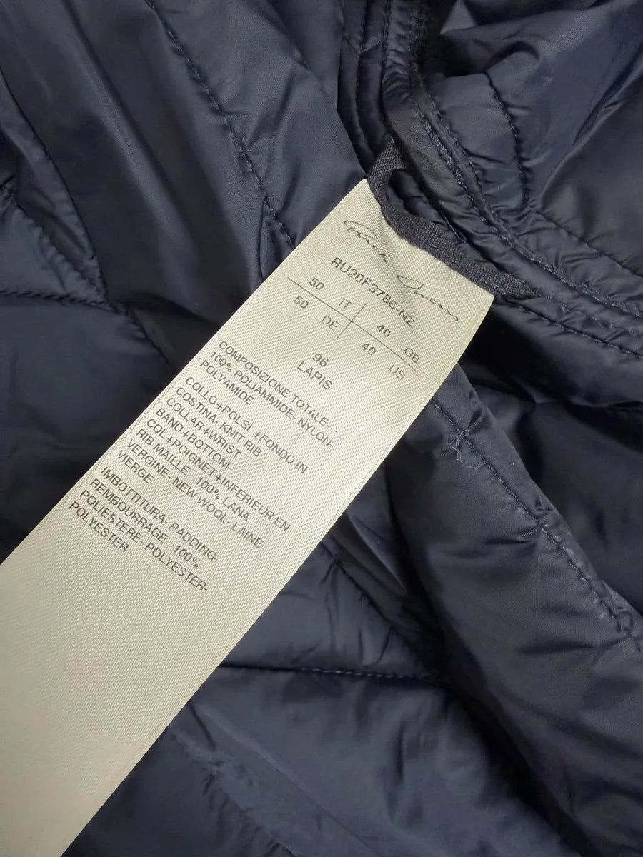 FW2020 Rick Owens Performa Lapis Navy Quilted Puffer Jacket IMJMoYE 9