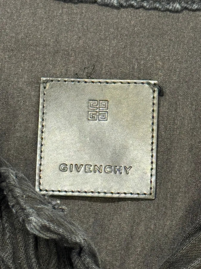 FW2021 Givenchy Organic Pleats Black Trucker Jacket nFJXBuA 7
