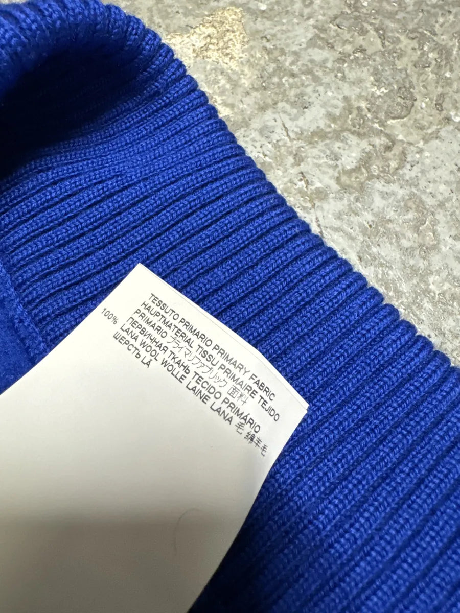 FW2021 Maison Margiela Side Stripe Blue Felted Wool Knit Sweatpants YOKCGYD 6