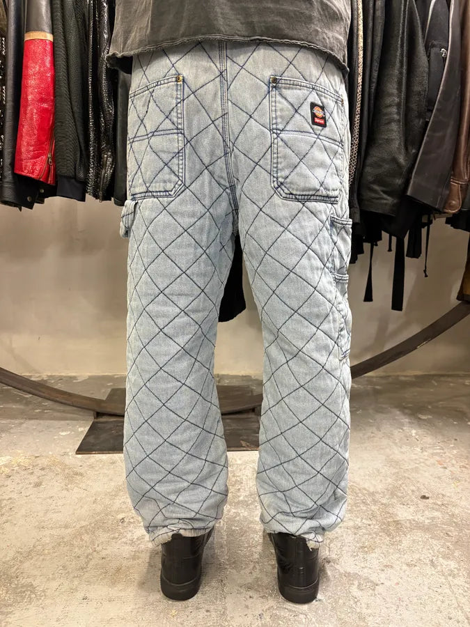 FW2021 Supreme Dickies Blue Denim Double Knee Quilted Jeans (M/L) OeQIGmV 1
