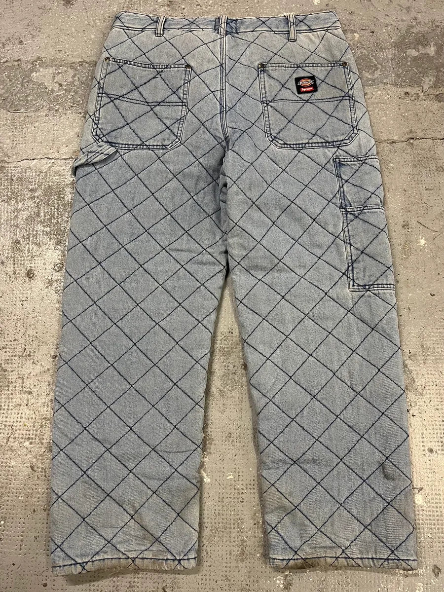 FW2021 Supreme Dickies Blue Denim Double Knee Quilted Jeans (M/L) OeQIGmV 11