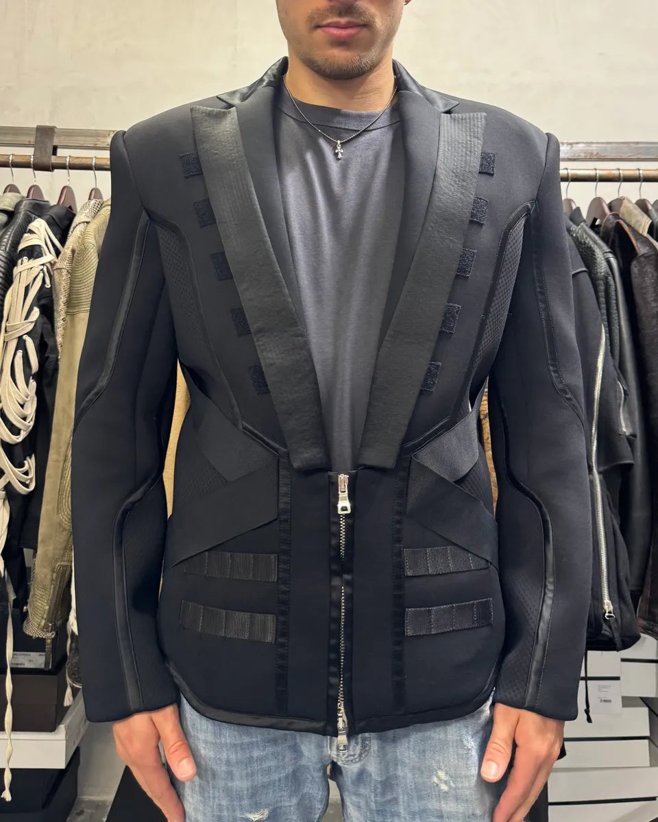 FW2022 Balmain Black Bondage Contemporary Blazer Jacket nCpxdcG 1