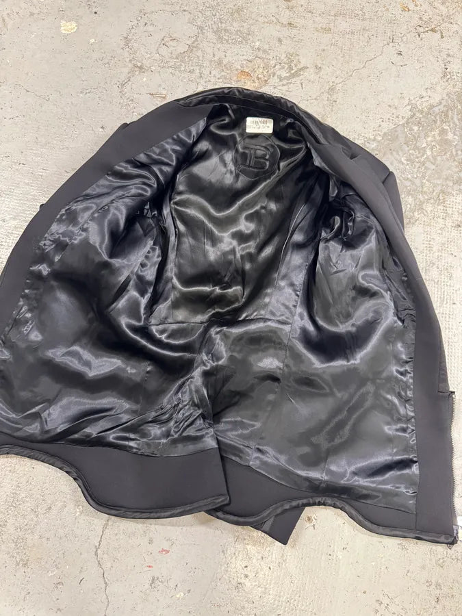 FW2022 Balmain Black Bondage Contemporary Blazer Jacket nCpxdcG 5
