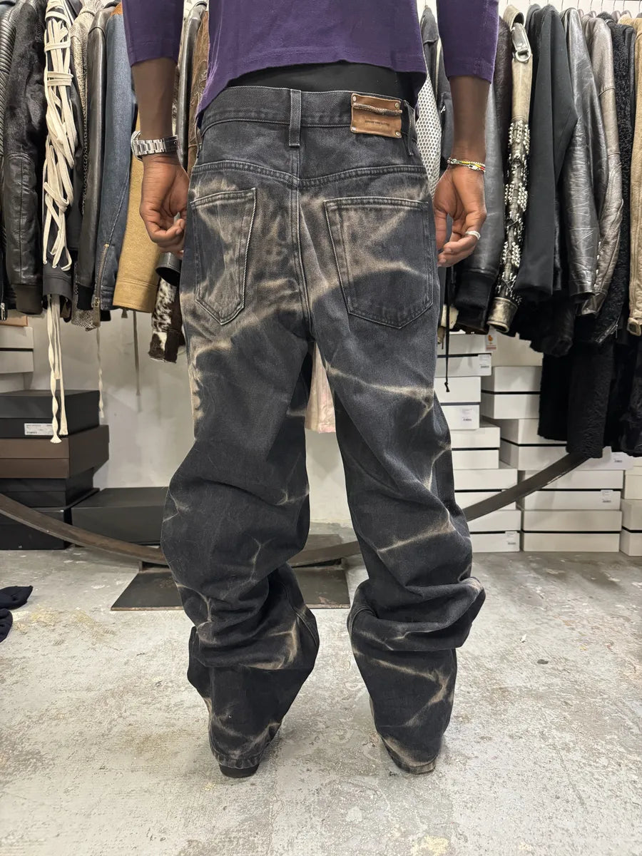FW2022 Dries Van Noten Black & Beige Acid Large Pants UobScOe 4